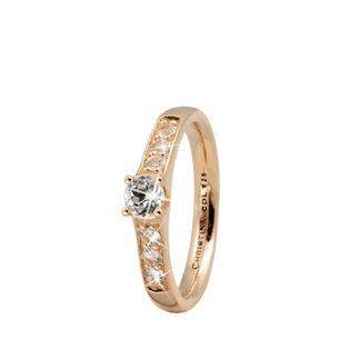 Christina Collect gold plated collector ring - Topaz Princess